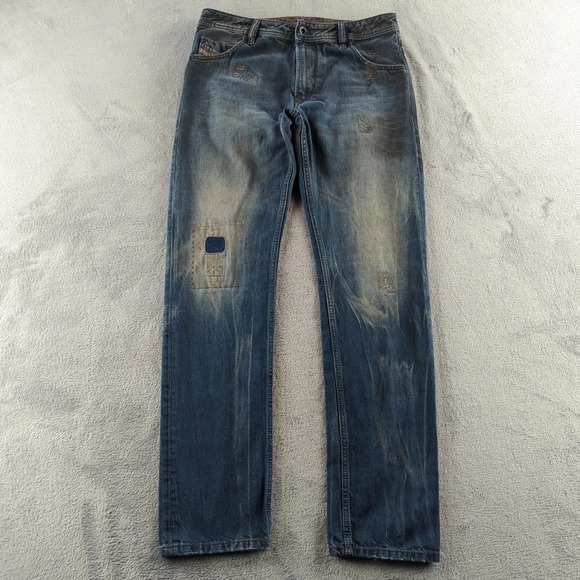 Diesel Other - Diesel Jeans Mens 31x32 Blue Denim Krayver Slim Wash 0838G Distressed Italy Y2K